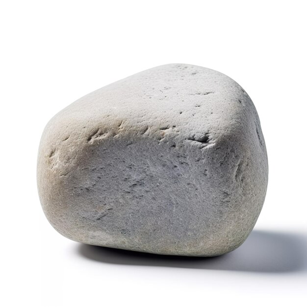 Piedra aislada sobre un fondo blanco