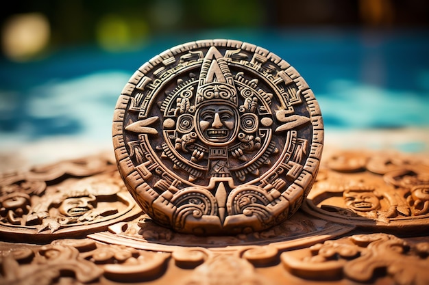 Foto piedra del calendario azteca piedra del sol que representa los ciclos cósmicos ilustración foto los aztecas