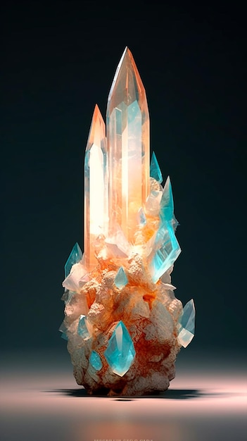 piedra de cristal que brilla intensamente y se derrite color blanco