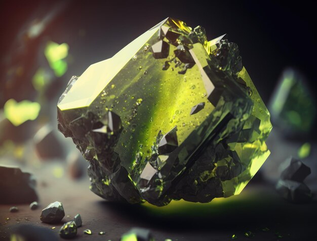 Piedra de fondo de cristal de peridoto Piedra preciosa multicolor | Foto  Premium