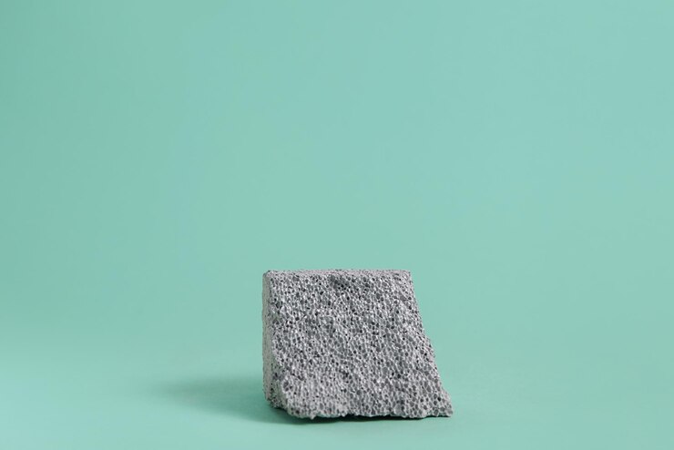 Foto piedra de hormigón vacío podio cosmético mínimo aguamarina fondo