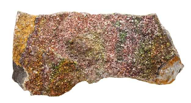 Piedra mineral de pirita iridiscente del arco iris aislada