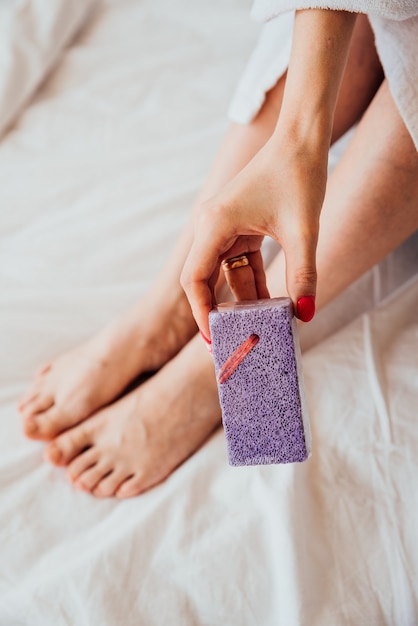 Piedra pómez en el baño