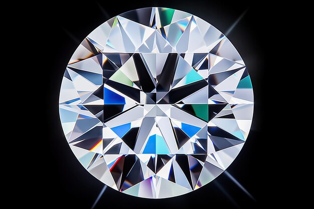 Foto piedra preciosa blanca sintética que se asemeja a un diamante hecha de dióxido de zirconio zro2 sobre un fondo azul
