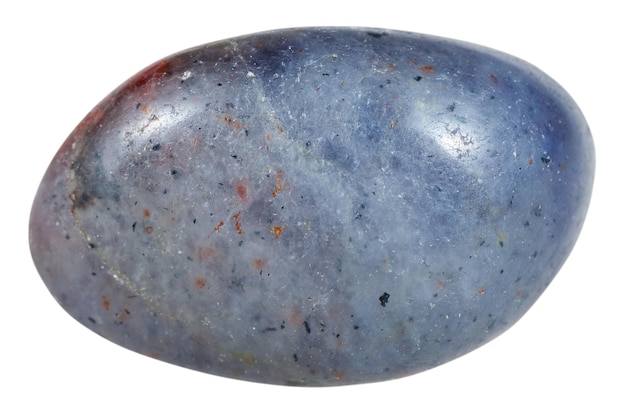 Foto piedra preciosa de cordierita iolita caída aislada