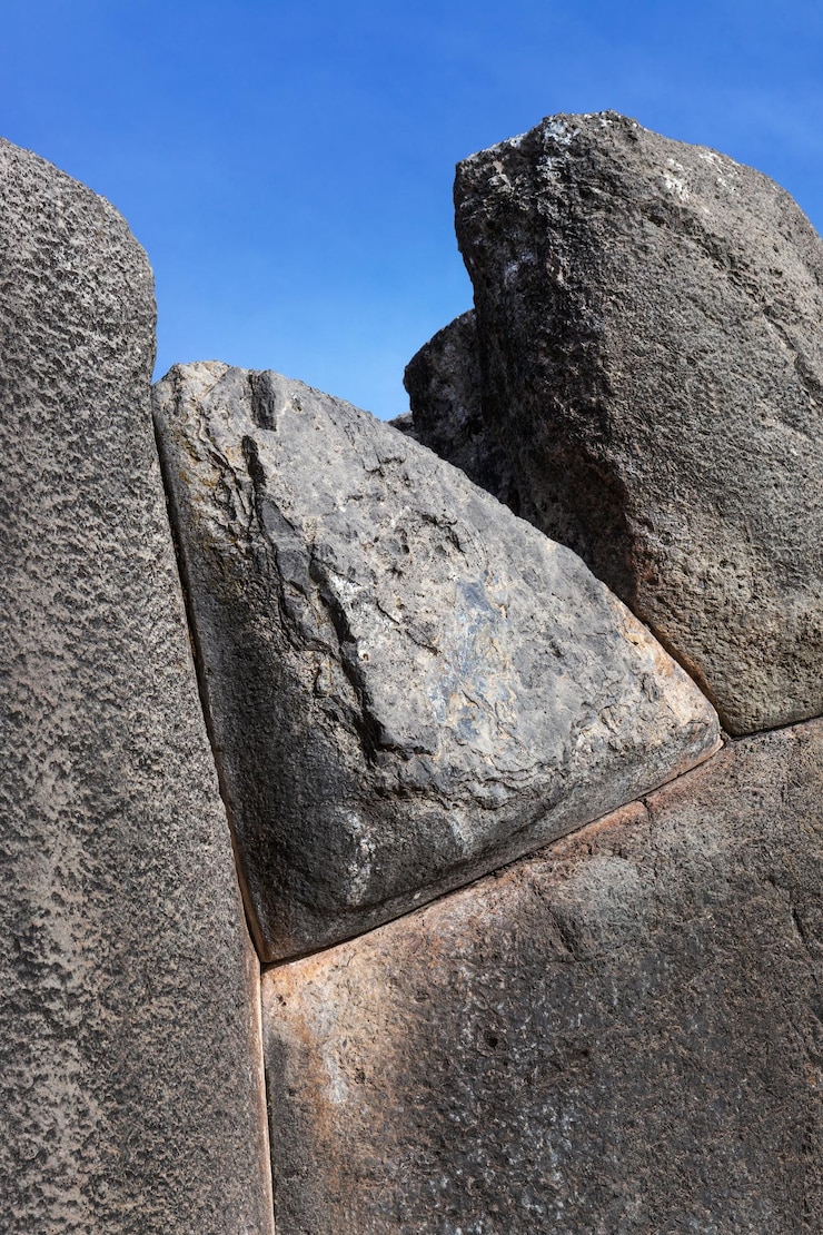 Foto piedras de la antigua fortaleza