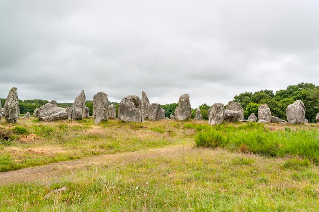 Foto las piedras de carnac en bretaña