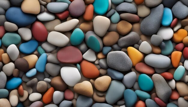 Las piedras de colores como fondo de una ilustración 3D