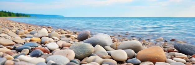 Piedras de colores en la playa