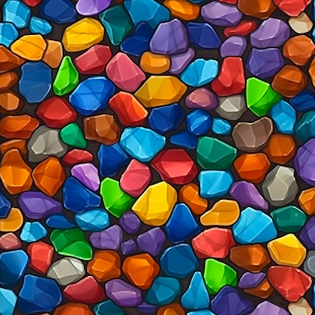 Piedras coloridas de neón de textura de patrones sin fisuras