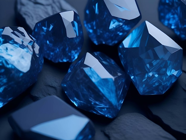 piedras de cristal azul