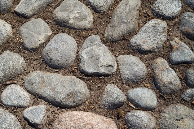 Piedras de fondo de camino medieval