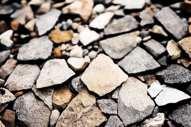 Piedras de grava gris como textura de fondo