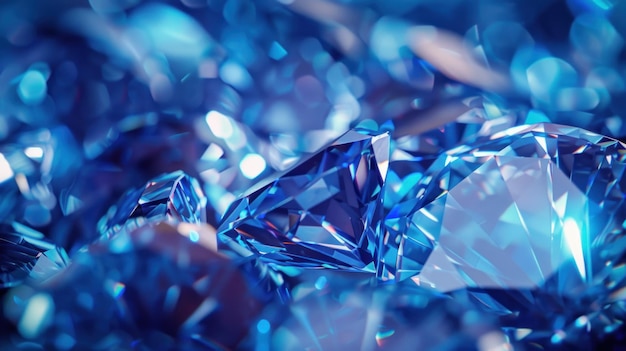 Las piedras preciosas azules brillantes