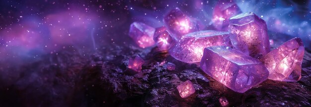 Foto piedras preciosas púrpuras minerales espirituales de colores piedras preciosas para la práctica espiritual esotérica curación