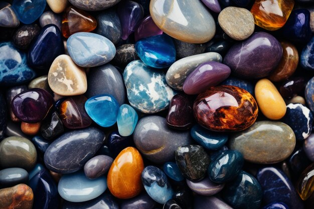 Las piedras preciosas radiantes y coloridas generan Ai