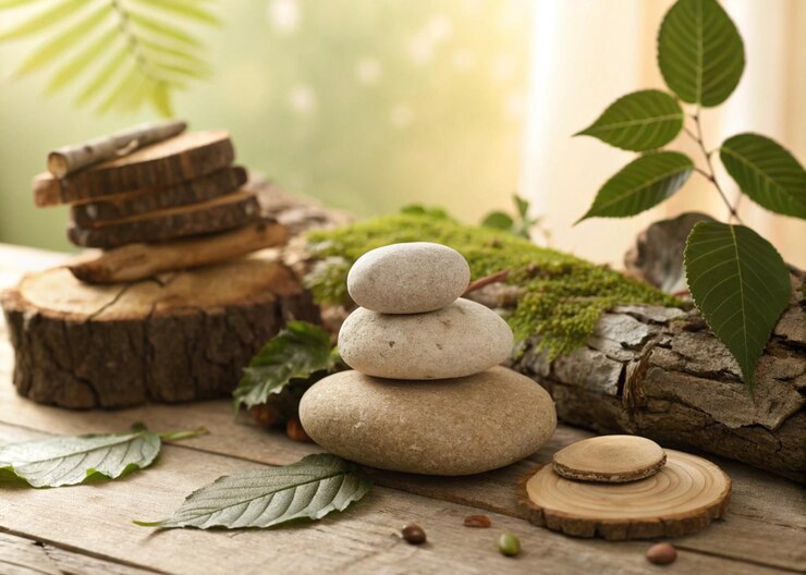 Las piedras zen y la naturaleza