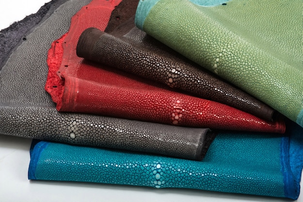 Foto piel exótica stingray en cinco colores