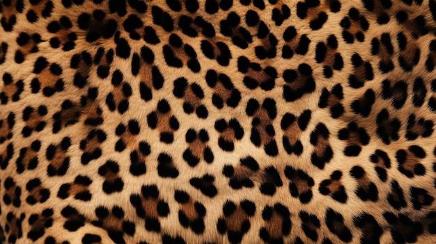 Una piel de leopardo con manchas negras