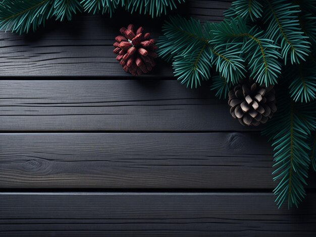 Piel de Navidad en una placa de madera