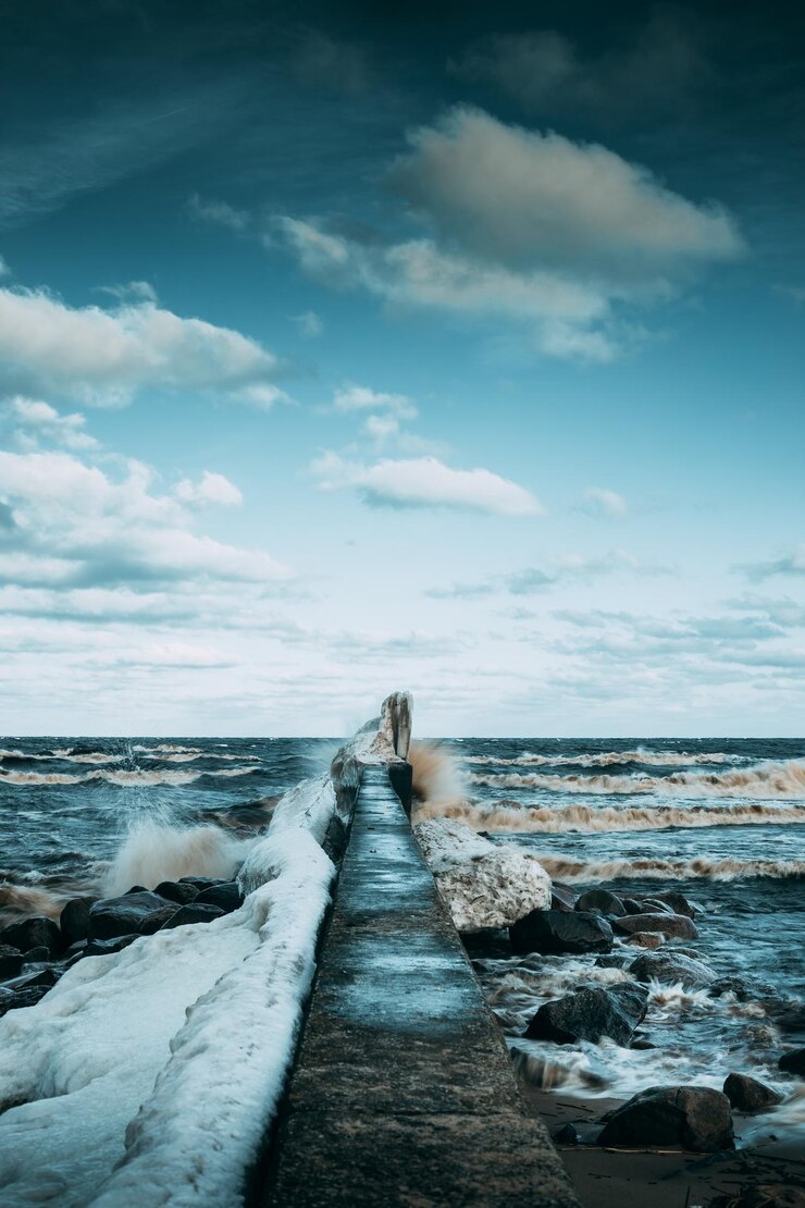 Foto pier auf dem meer gegen den himmel