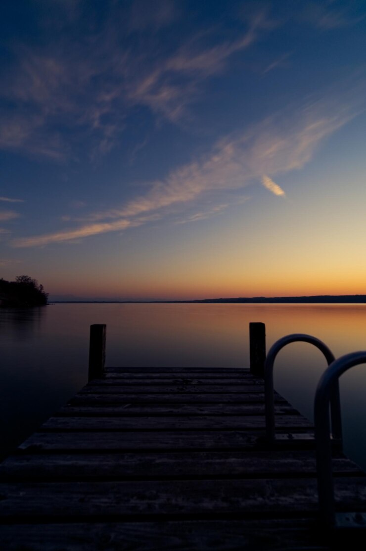 Foto pier über dem meer gegen den himmel bei sonnenuntergang