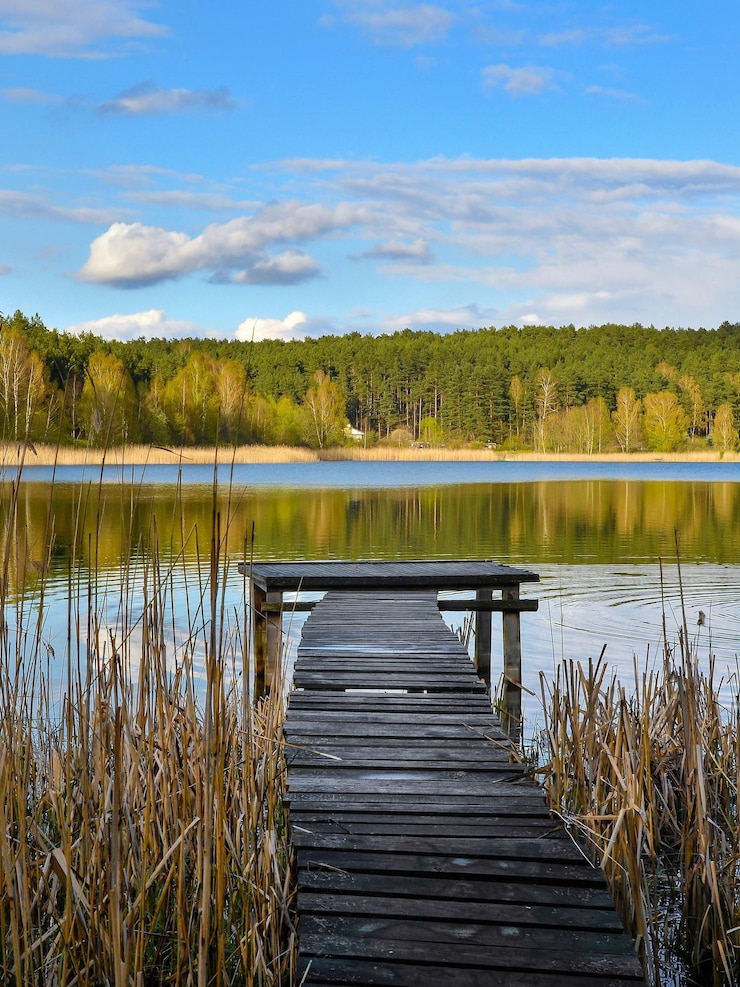 Foto pier über dem see gegen den himmel