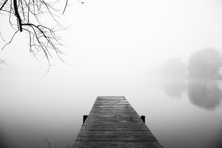 Foto pier über dem see gegen den himmel
