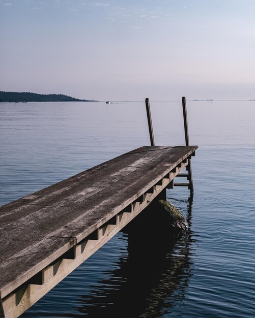 Foto pier über dem see gegen den himmel