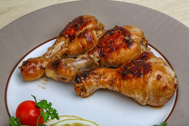 Piernas de pollo asadas