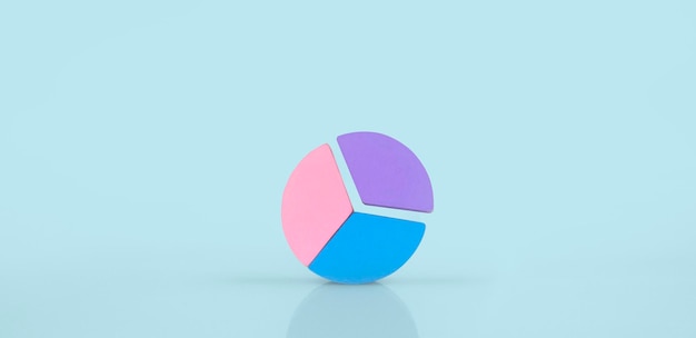 Pieza de conexión empresarial de gráfico circular multicolor