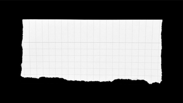 Pieza de papel rasgado de textura blanca