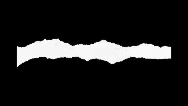 Pieza de papel rasgado de textura blanca