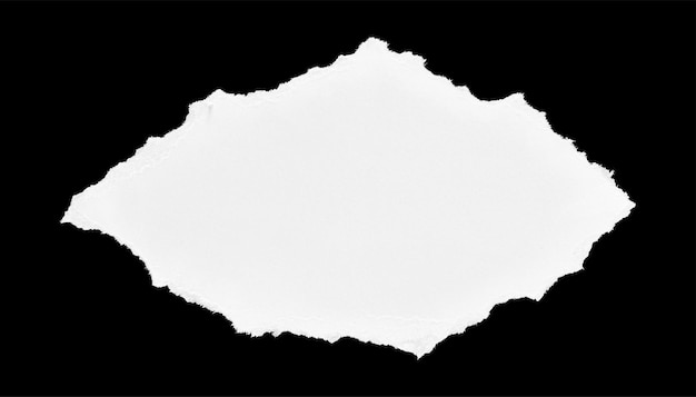 Pieza de papel rasgado de textura blanca