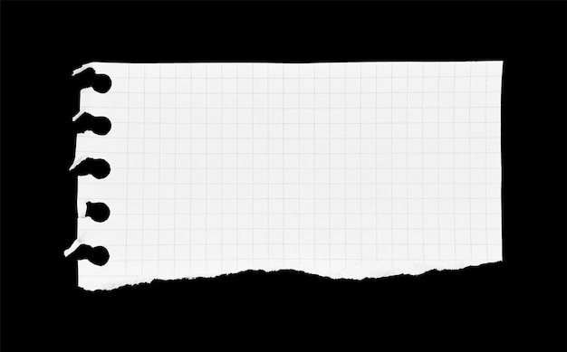 Pieza de papel rasgado de textura blanca