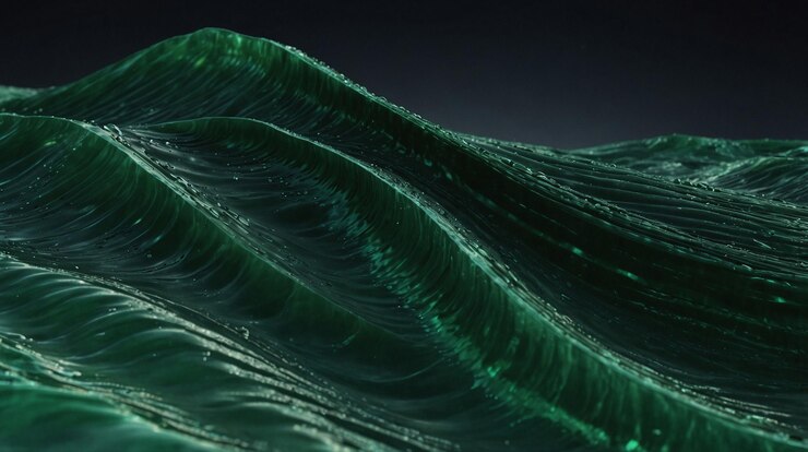 una pieza verde de material se muestra en esta imagen
