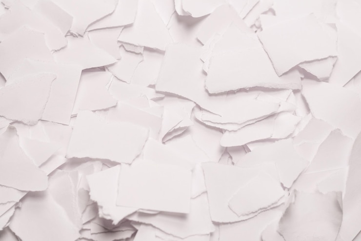 Foto piezas de papel blanco vacías como fondo