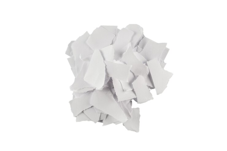 Foto piezas de papel blanco vacías espacio aislado para texto o diseño