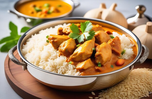 Piezas de pollo horneadas en el horno con salsa como acompañamiento