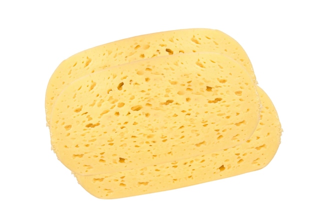 piezas de queso aisladas