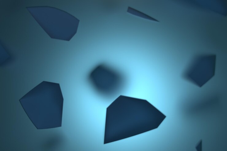 Foto las piezas rotas de la representación 3d de la bola de cristal