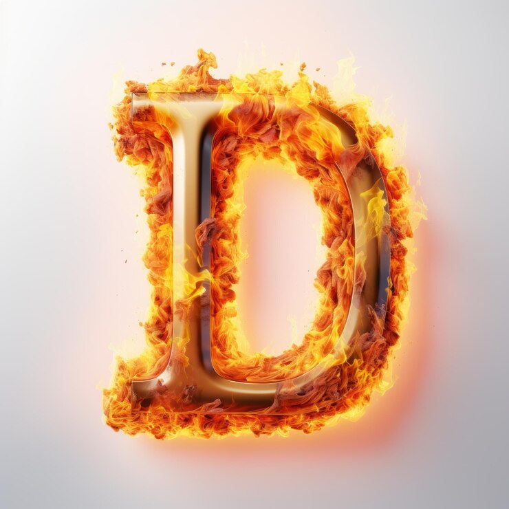 Foto pigmentación explosiva una letra de fuego reduccionista d por james paick