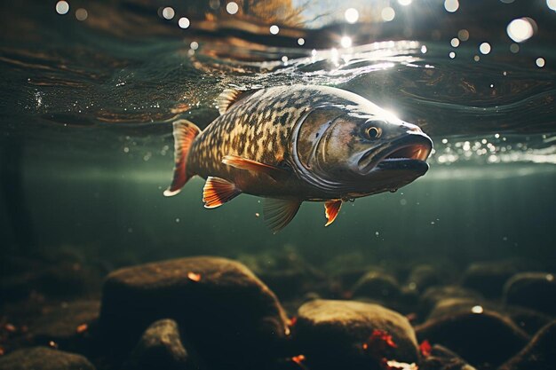 Foto pike fishing bobber submergido fotografia de imagem de alta qualidade de pike