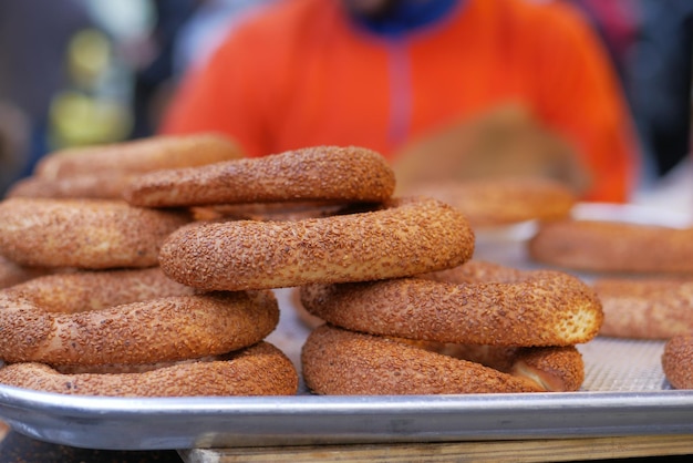 Pila de bagel turco Simit