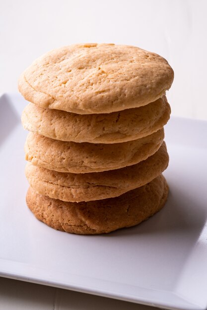 Pila casera de galletas de mantequilla