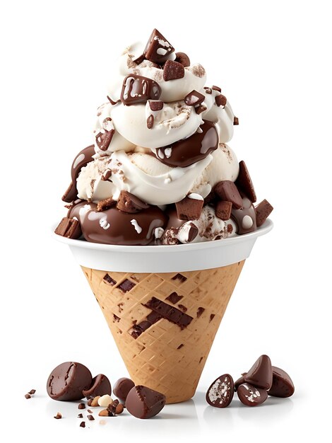 Una pila de conos de helado con una cruz en la parte superior GENERADA POR IA