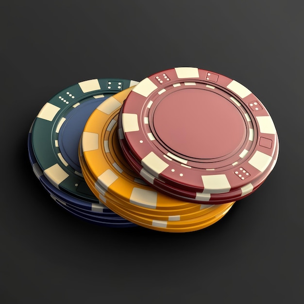 una pila de fichas de póquer con una que dice casino en la parte inferior