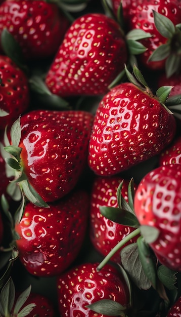 Una pila de fresas de verano