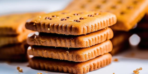 Una pila de galletas con chispas