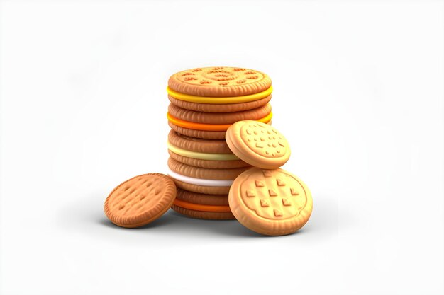Una pila de galletas con la palabra "cookies"